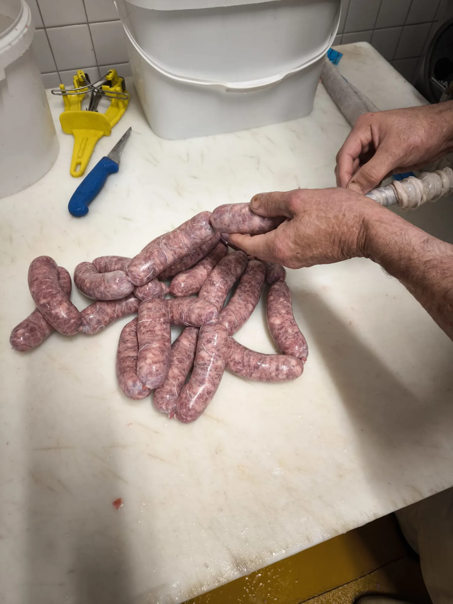 Confection des diots de Savoie pur porc